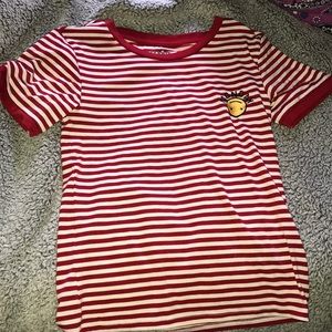 Joe Boxer Striped Graphic Crop Tee